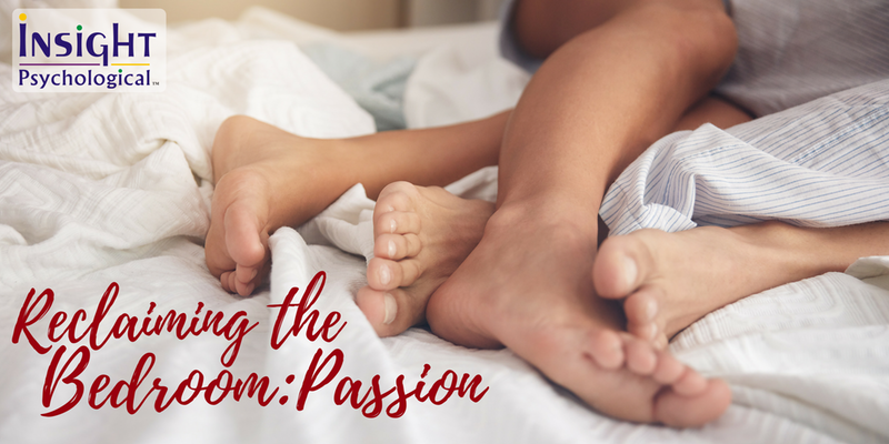 Reclaiming the bedroom: passion banner (two feet entwined in bed)