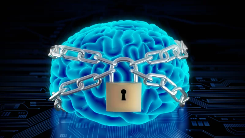 Brain locked and chained up