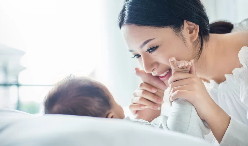 Mom with baby