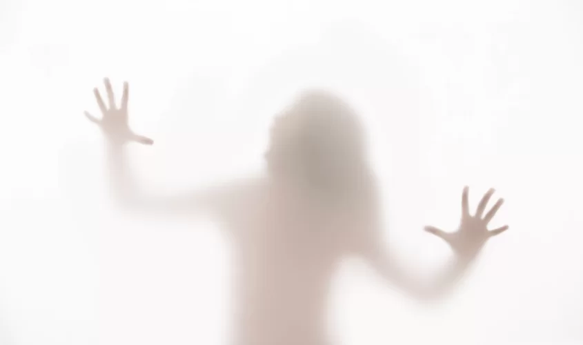 Soft shadow of individual screaming