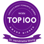 WXN Top 100 Canada's Most Powerful Women Award Winner for Dr. Hendriatta Wong badge