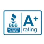 Better Business Bureau Accredited Business A+ Rating badge