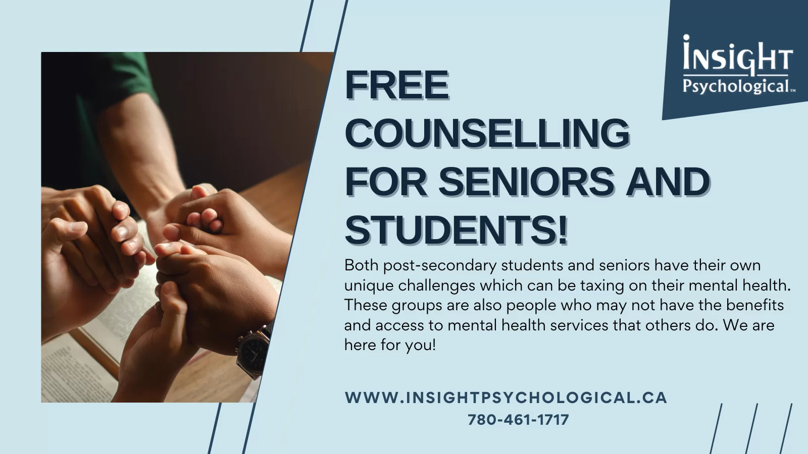 Free Counselling for Seniors and Students