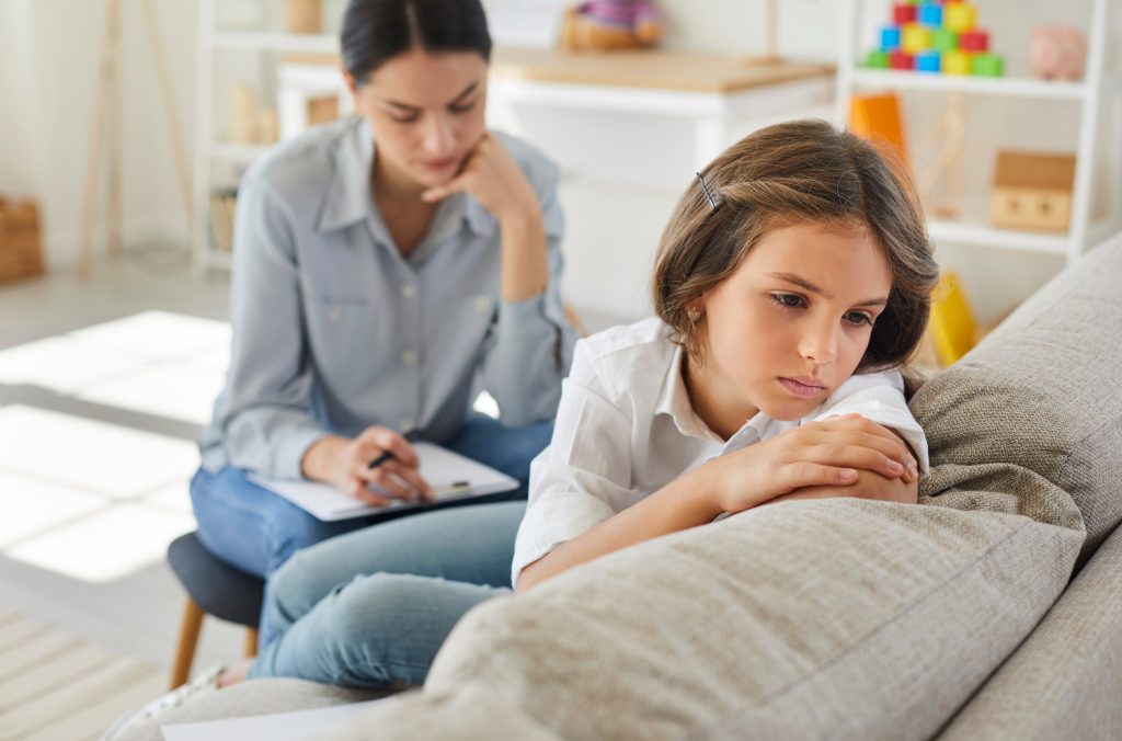 Frustrated,Little,Child,At,Psychologist's,Office
