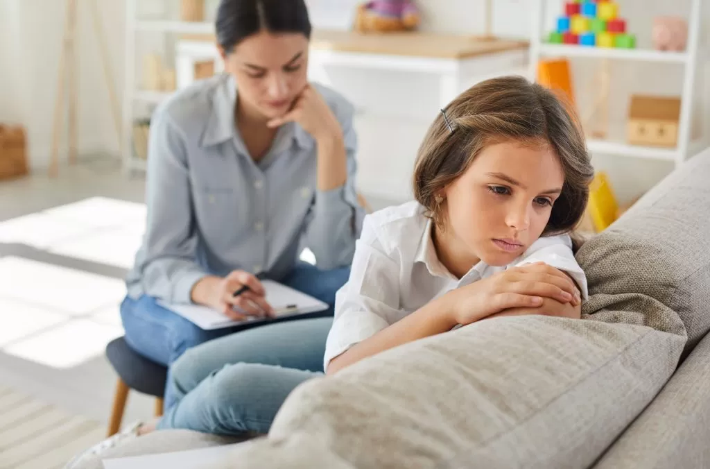 Frustrated,Little,Child,At,Psychologist's,Office