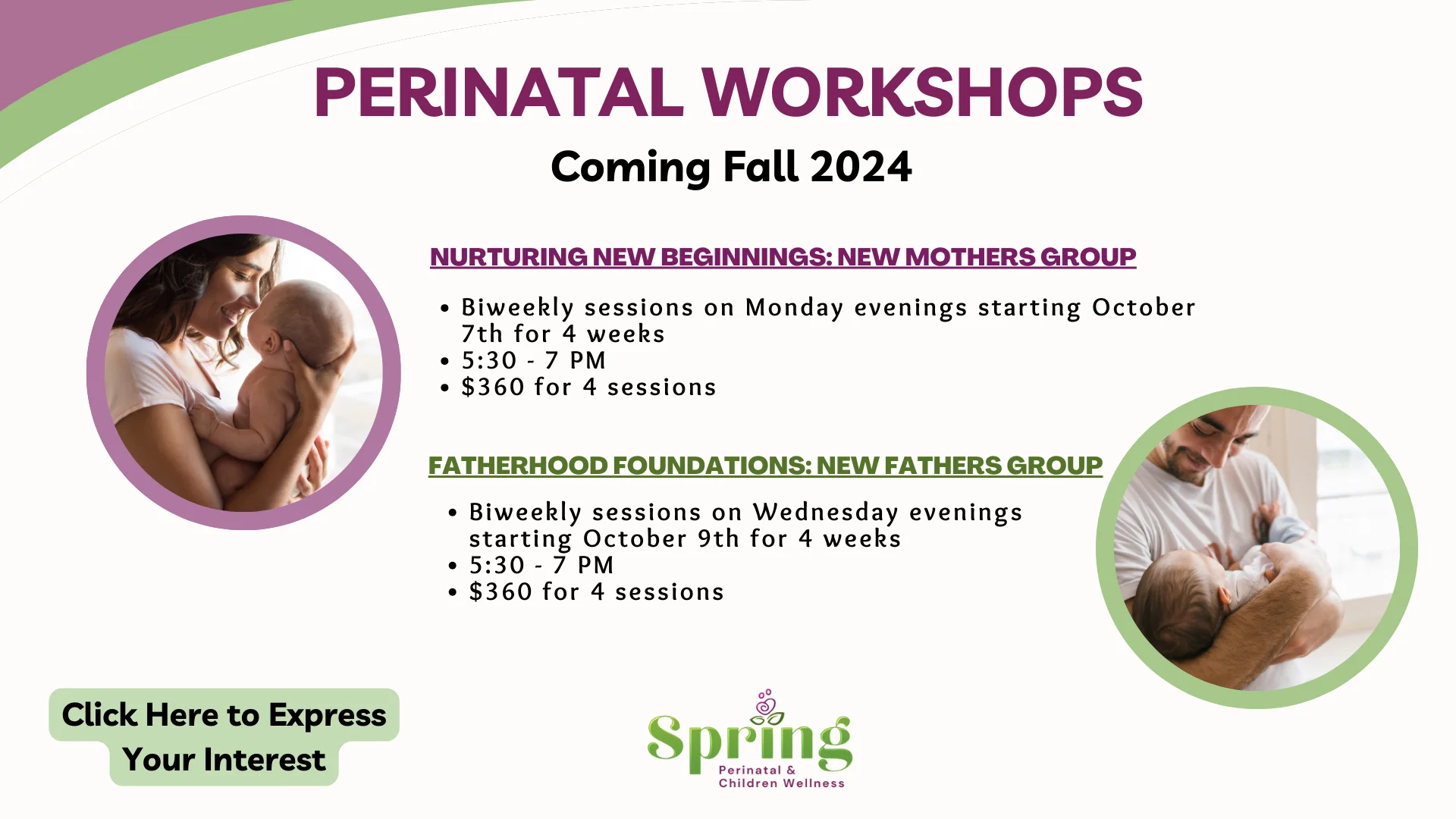 Perinatal workshop graphic.